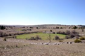 Une doline sur le Causse de Sauveterre Une doline sur le Causse de Sauveterre